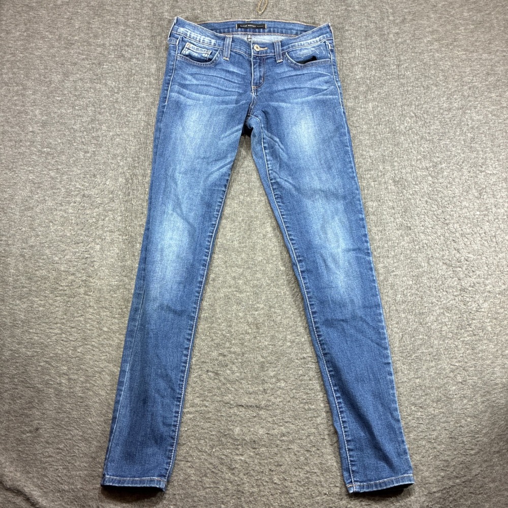 Flying Monkey Jeans Womens 27x30 USA Made Blue‎ Skinny Low Rise L7690